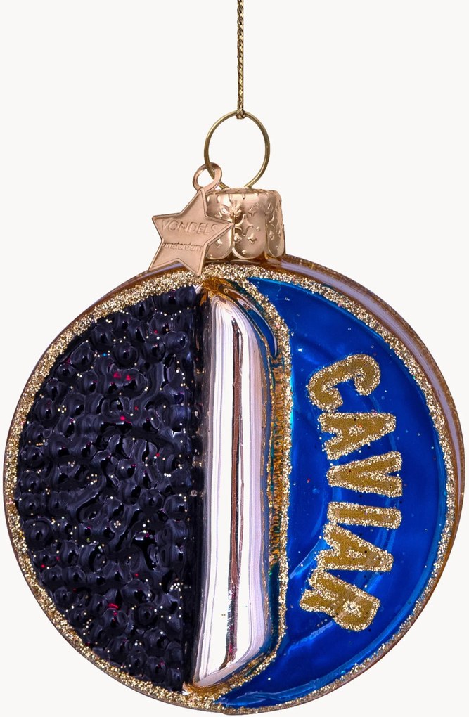 Ornamento de Natal artesanal Caviar Tin Can