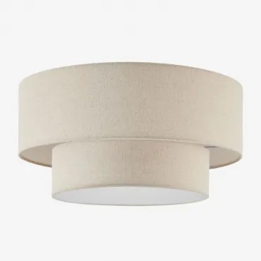 Plafon De Teto Lumira Crema Linho & Ø40 Cm - Sklum