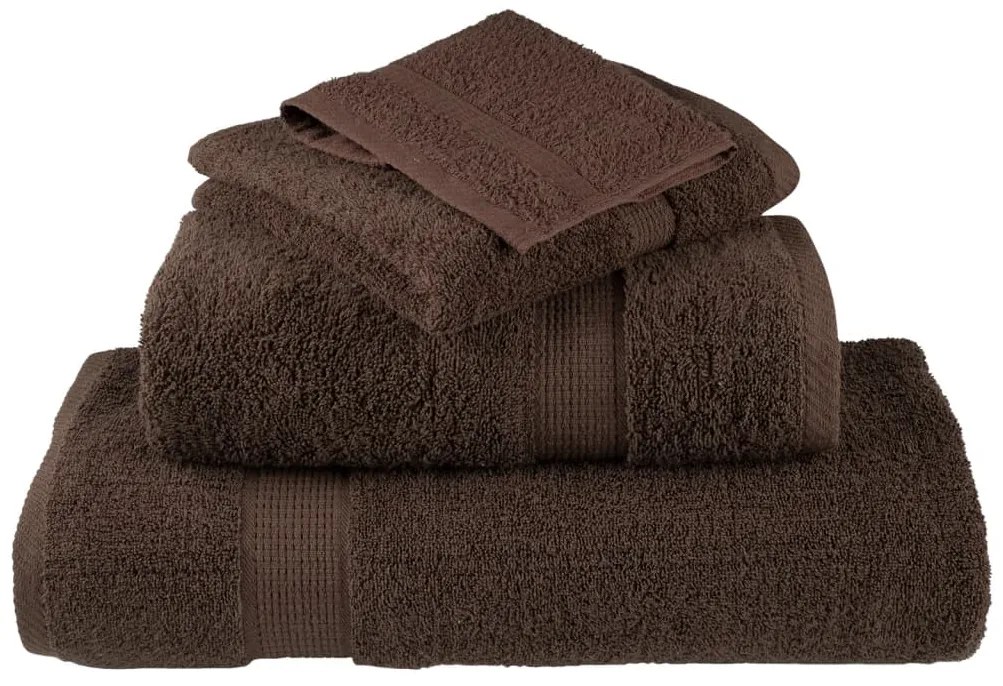 Toalhas de mãos premium SOLUND 10pcs 50x100cm 600 gsm castanho