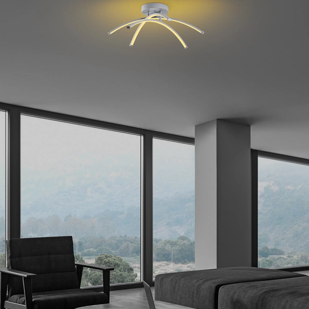 Chandelier Ledbanana – Cinzento – 57 cm x 20 cm x 57 cm