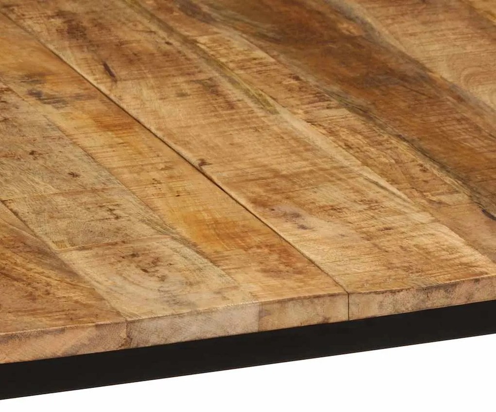 Mesa de jantar 140x70x75 cm madeira de mangueira maciça áspera