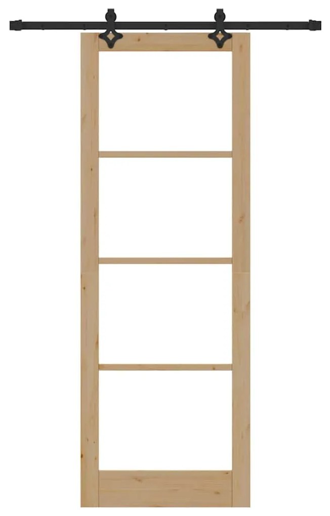 Porta Deslizante vidaXL com Conjunto de Hardware 83x232 cm Madeira Mac