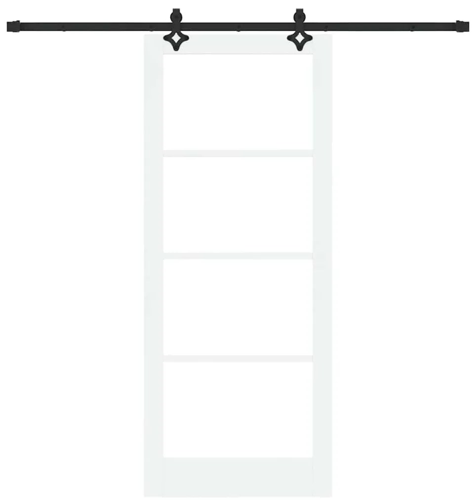 Porta Deslizante vidaXL com Conjunto de Hardware Branco 86x211 cm Made