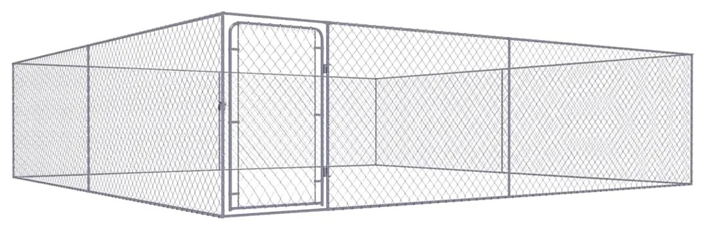 Canil de exterior em aço galvanizado 4x4x1 m