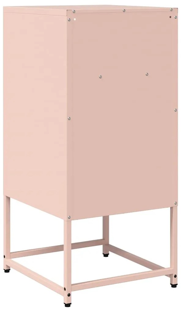 Mesa de cabeceira 36x39x78 cm aço laminado a frio rosa