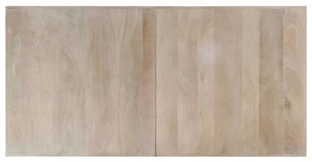 Mesa de jantar 160x80x75 cm madeira de mangueira maciça branco