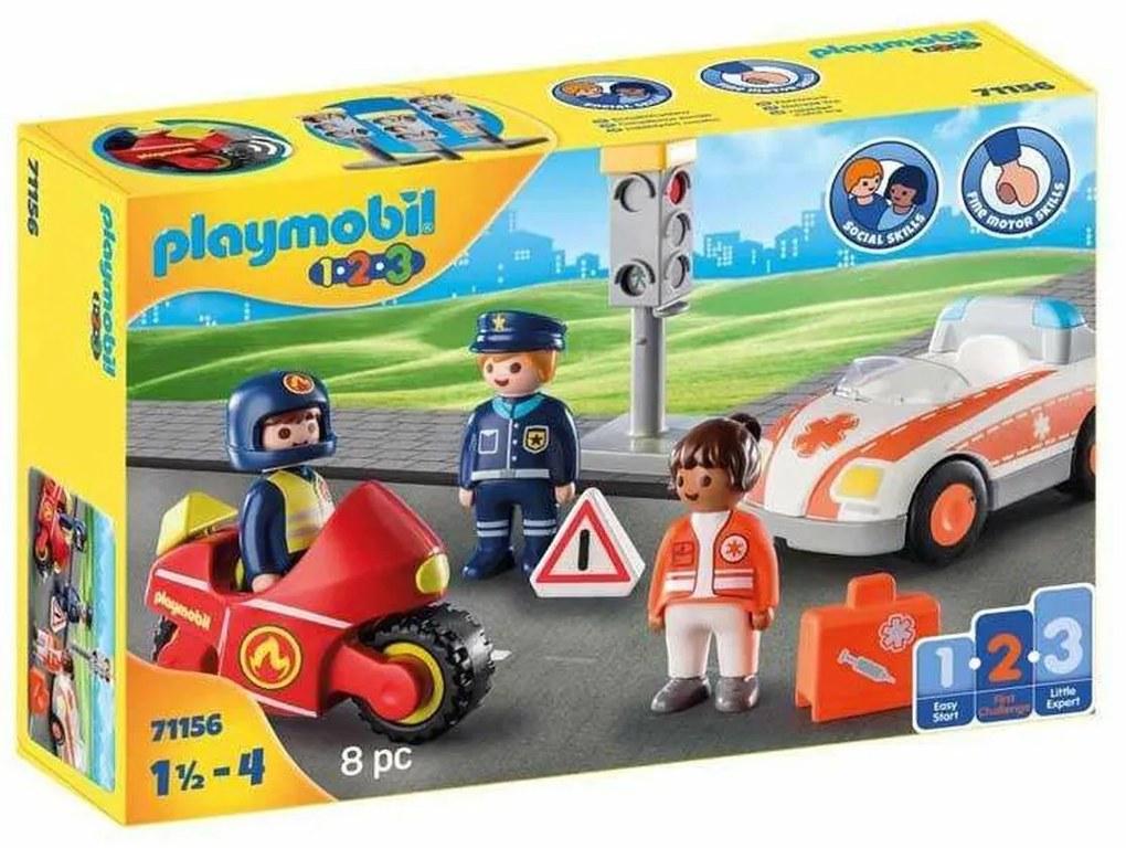 Playset Playmobil 71156 1.2.3 Day To Day Heroes 8 Peças