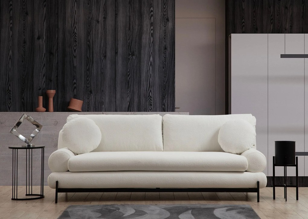 Sofá de 3 Lugares Livorno – Branco – 230 cm x 85 cm x 92 cm