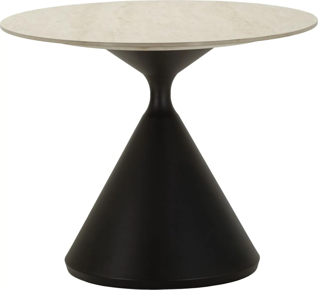MESA DE JANTAR 180X90X73 CM  MDF e FERRO CREME E PRETO