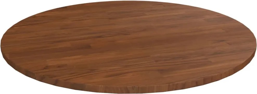 vidaXL Tampo mesa redondo Ø70x1,5 cm carvalho tratado castanho-escuro