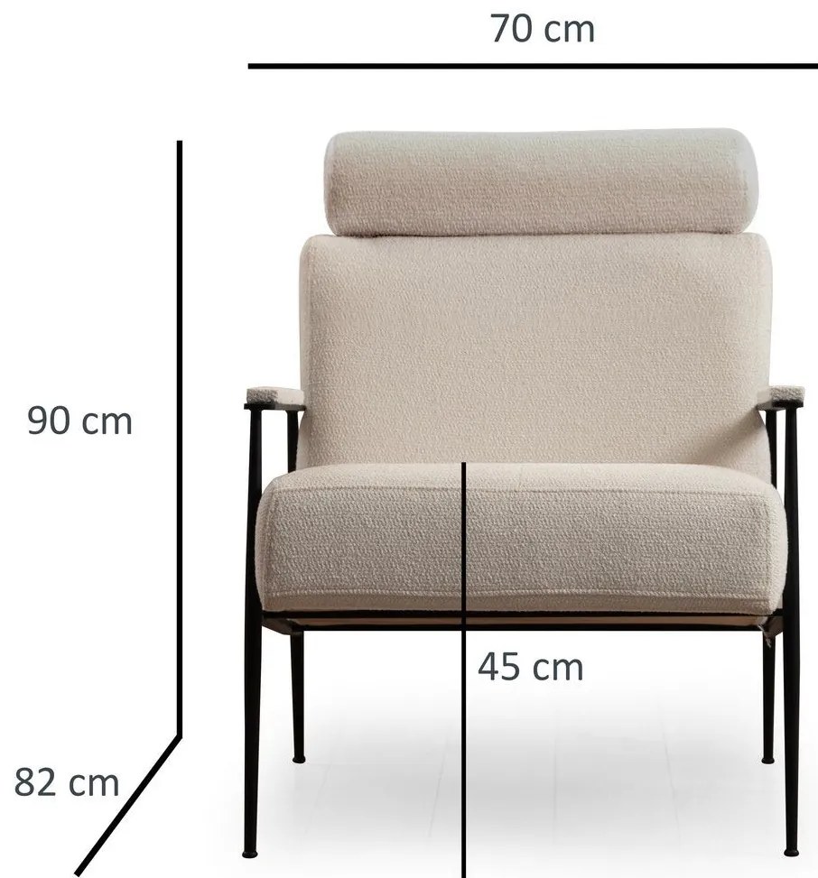 Cadeira Wing Toscana – Branco Camel – 75x80x90 cm