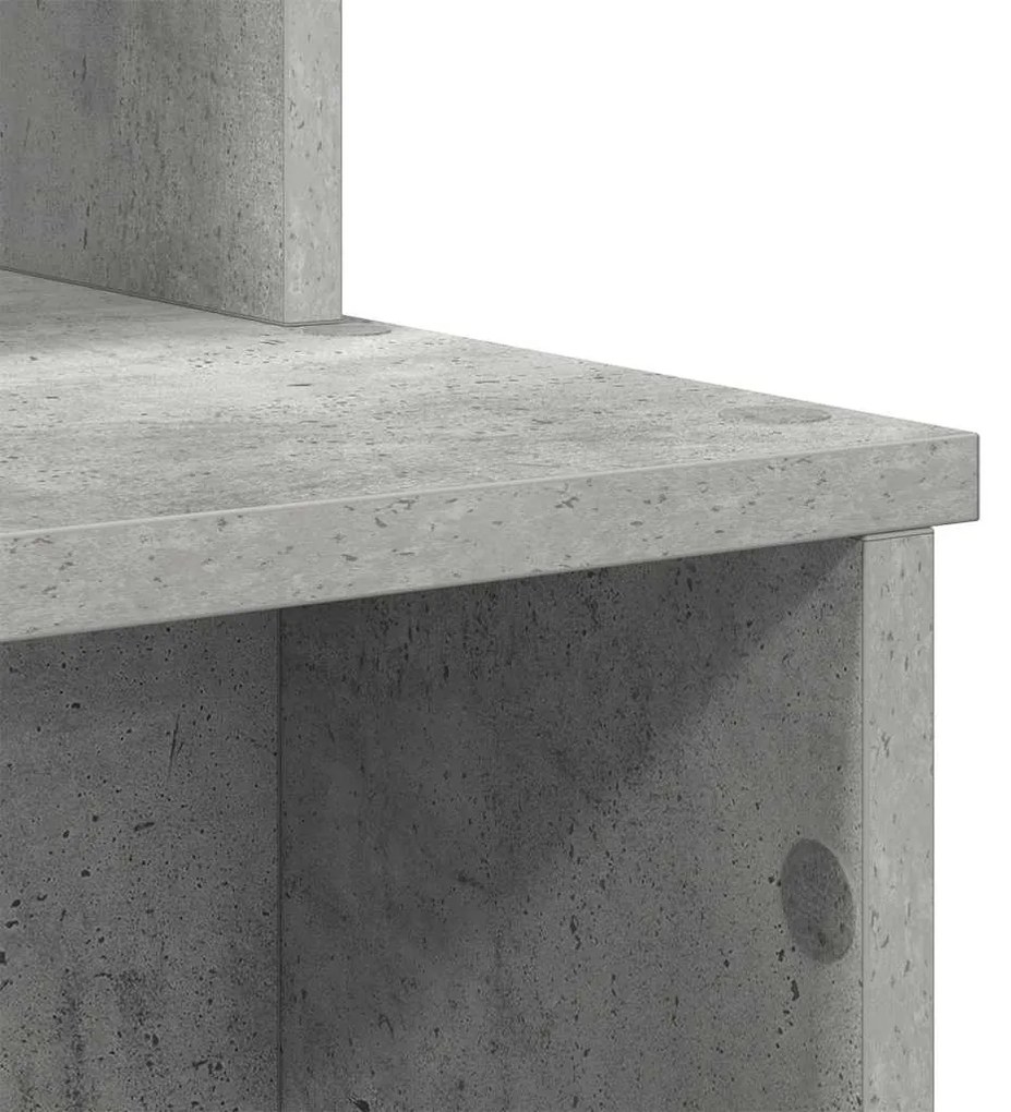Secretária com Armazenamento Cinza Claro 120,5x44x88,5 cm Madeira Enge