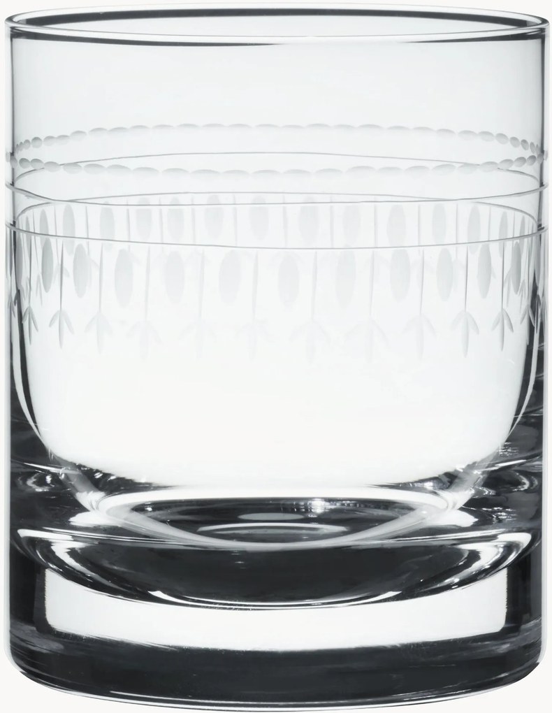 Copos de uísque em cristal artesanal Ovals, conjunto de 2