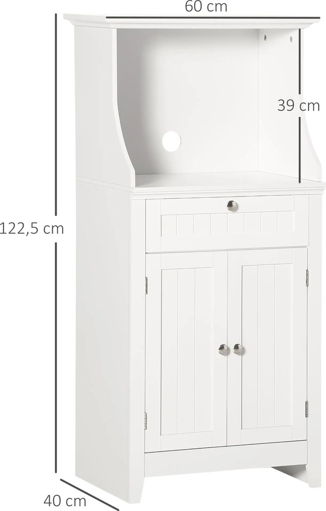 Aparador de Cozinha Kitch - Com Gaveta e Armário para Micro-ondas – 60
