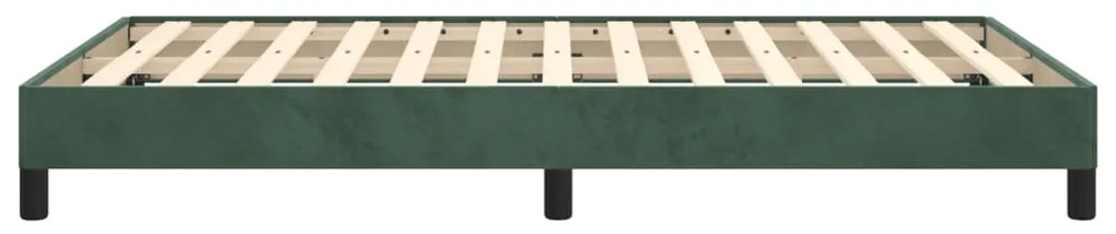Estrutura de cama com colchão verde escuro 120x190 cm Veludo