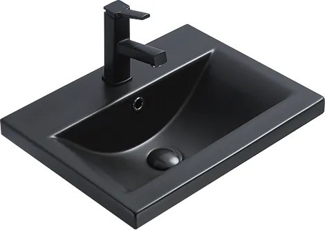 Mexen Emma lavatório embutido no balcão 51 x 39 cm, preto mate - 25055185