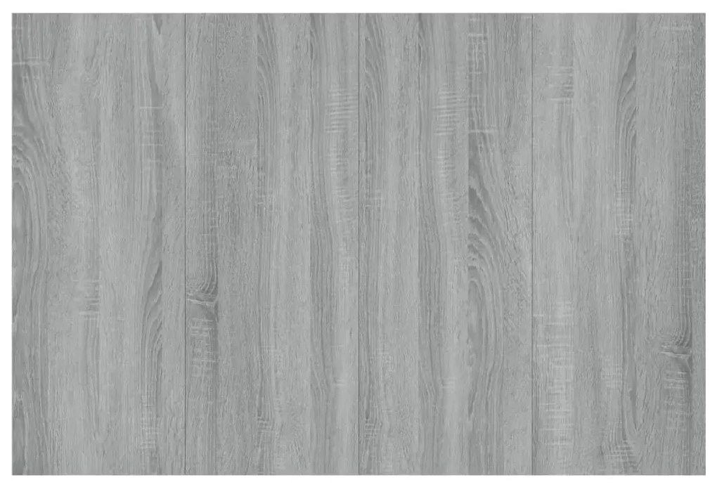 Cabeceira cama + armários madeira processada sonoma cinzento