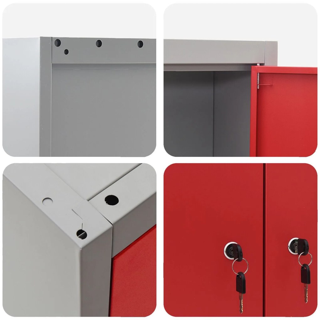 Conjunto de Armário e Painel de Ferramentas vidaXL com 6 Peças Montado