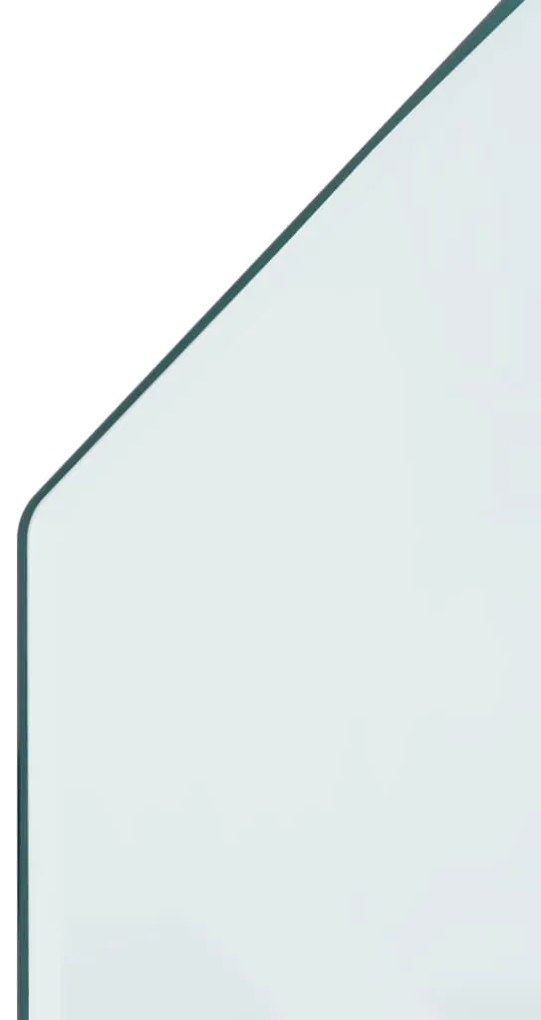 Placa de vidro para lareira hexagonal 120x60 cm
