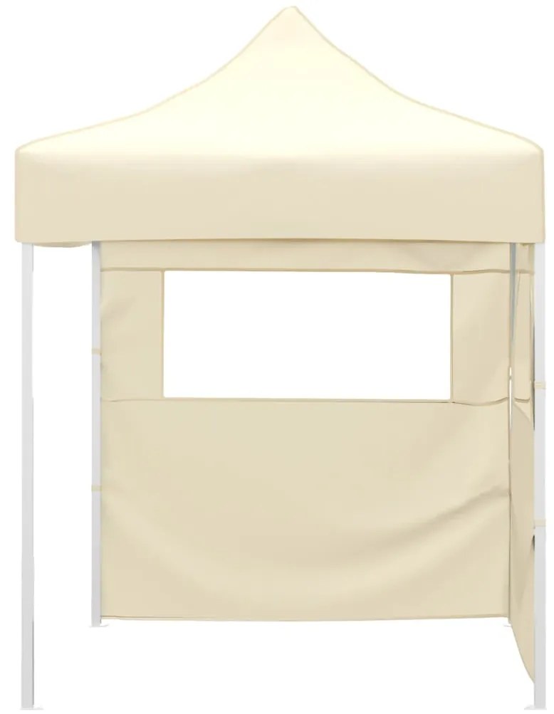 Tenda dobrável profissional festas 2 paredes 2x2 m aço creme