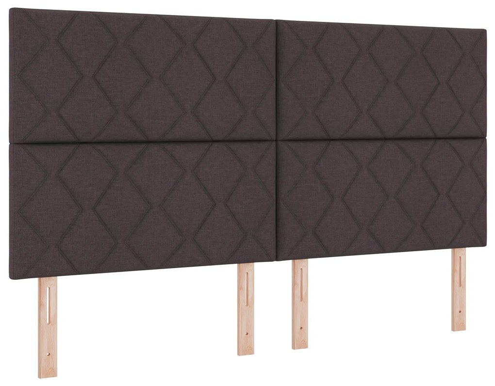 Cabeceira Design de Blocos de Diamante Castanho 180 cm Tecido