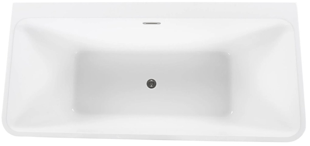 Banheira para parede em acrílico branco 170 x 80 cm HASSEL Beliani