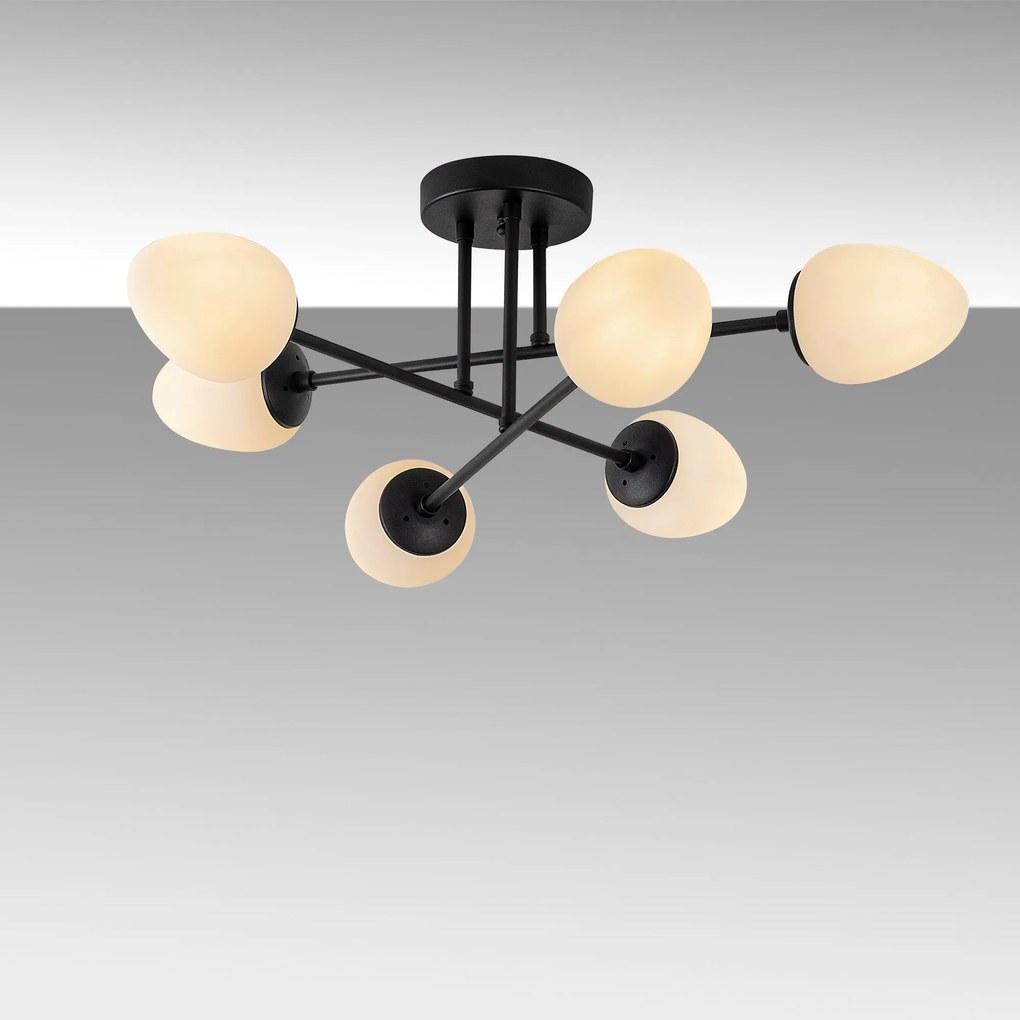 Candeeiro Camflo – Preto e Creme – 81 x 81 cm