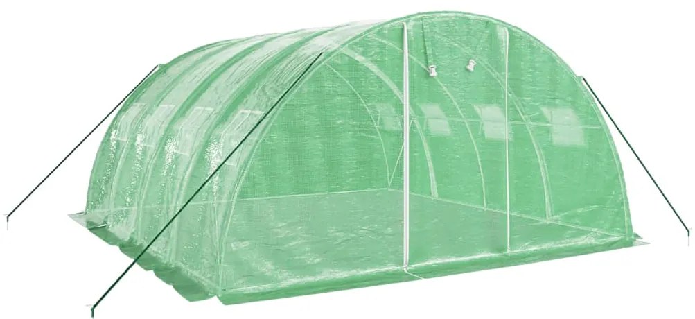 Estufa com estrutura de aço 16 m² 4x4x2 m verde