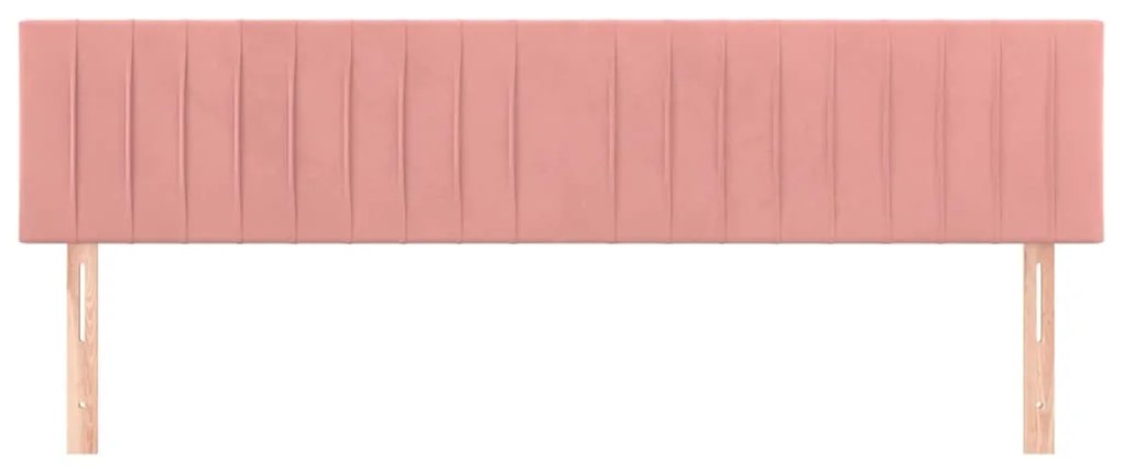 Cabeceira de cama 2 pcs veludo 80x5x78/88 cm rosa