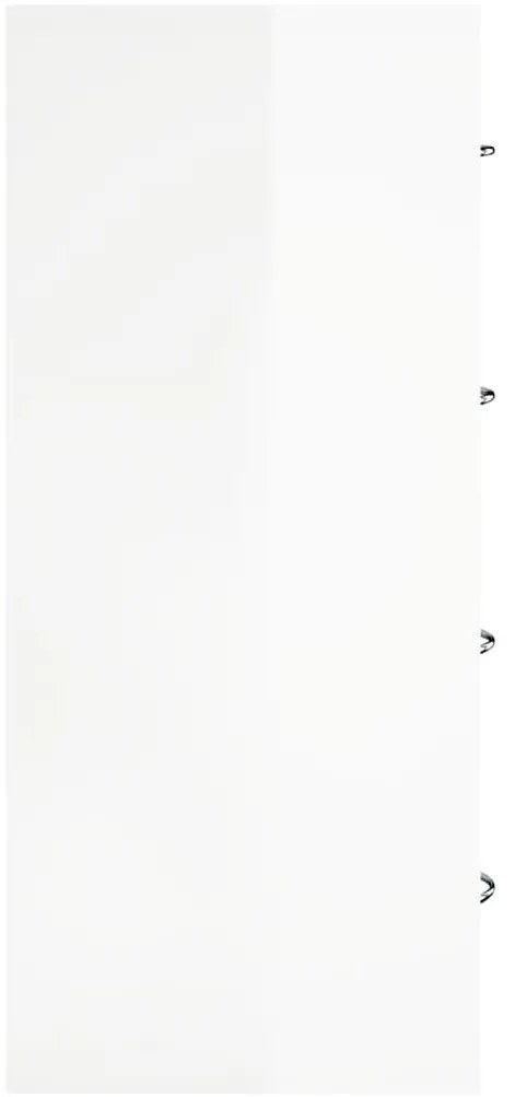 Aparador com 4 gavetas 60x30,5x71 cm branco brilhante