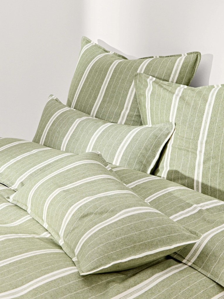 Capa de edredão em flanela às riscas Belinda