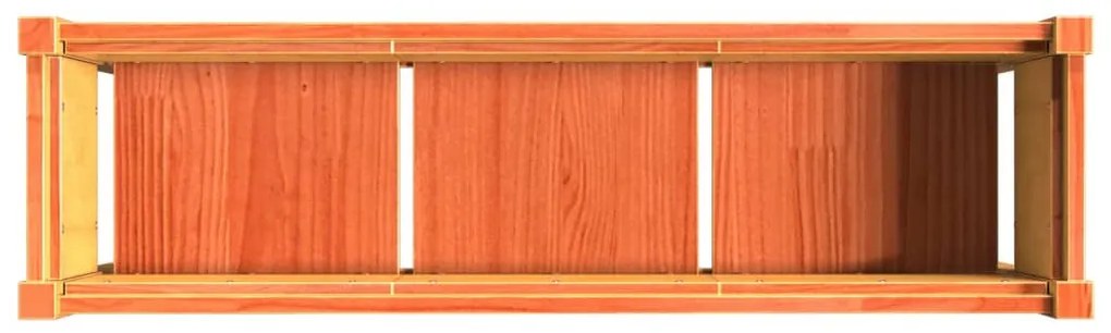 Floreiras de jardim c/ pernas 2 pcs pinho maciço castanho cera