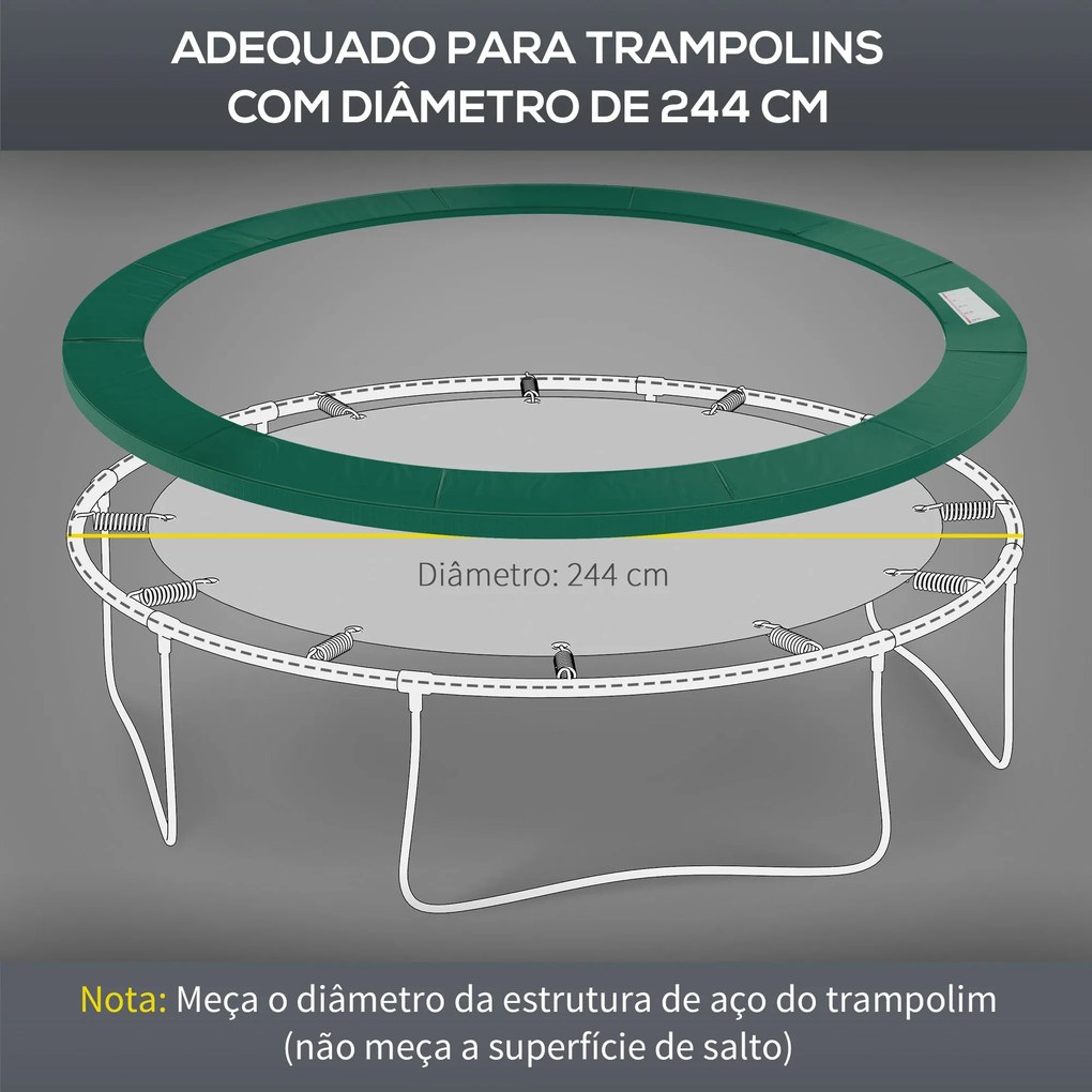 HOMCOM Cobertura de Proteção Ø244 cm de Borda de Trampolim Espuma de P