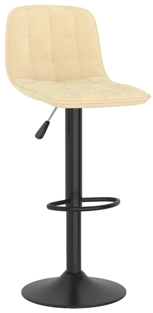 Bancos de bar 2 pcs veludo creme
