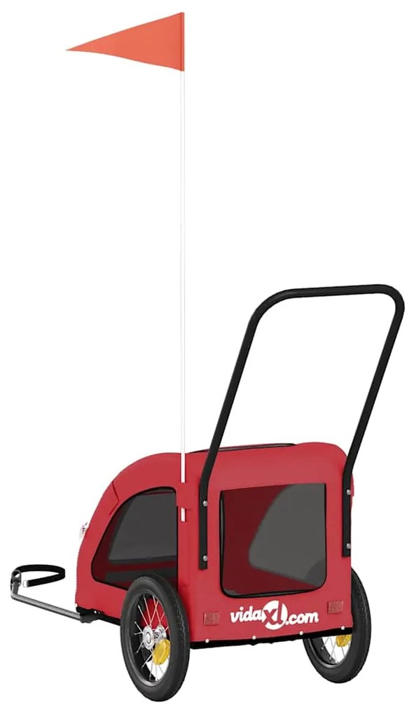 Reboque bicicleta animais tecido oxford/ferro vermelho