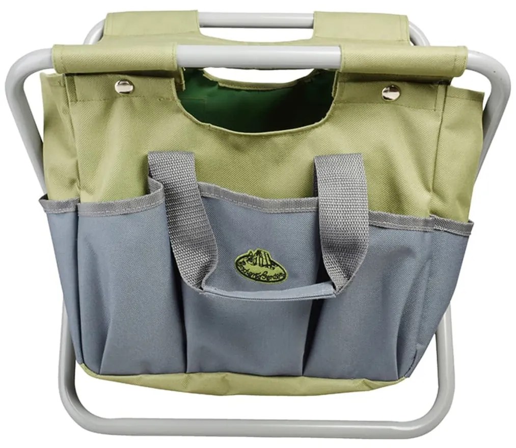 Saco para ferramentas de jardim e banco cinzento GT85