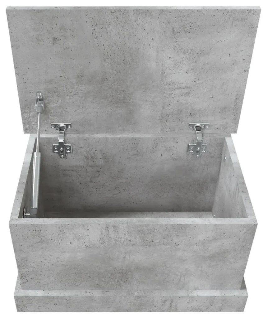 Caixa de arrumação 50x30x28 cm derivados madeira cinza cimento