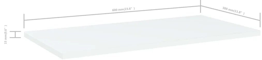 Prateleiras para estante 4 pcs 60x30x1,5cm contraplacado branco