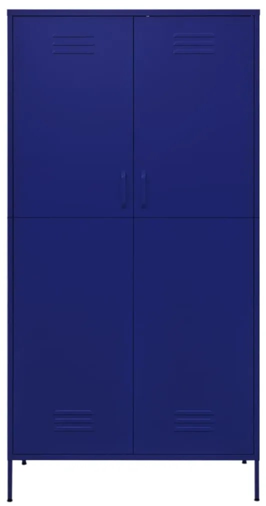 Roupeiro 90x50x180 cm aço azul-marinho