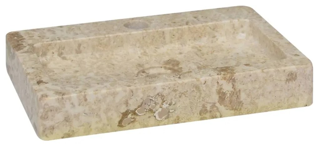 Lavatório 38x24x6,5 cm mármore cor creme