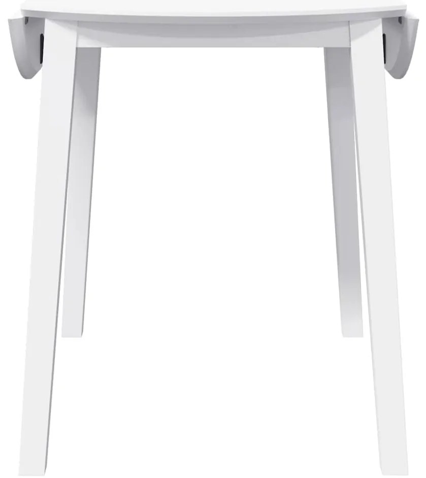 Mesa de jantar madeira seringueira maciça branco