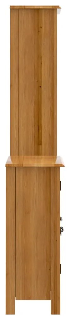 2 pcs conjunto móveis p/ casa de banho madeira de pinho maciça