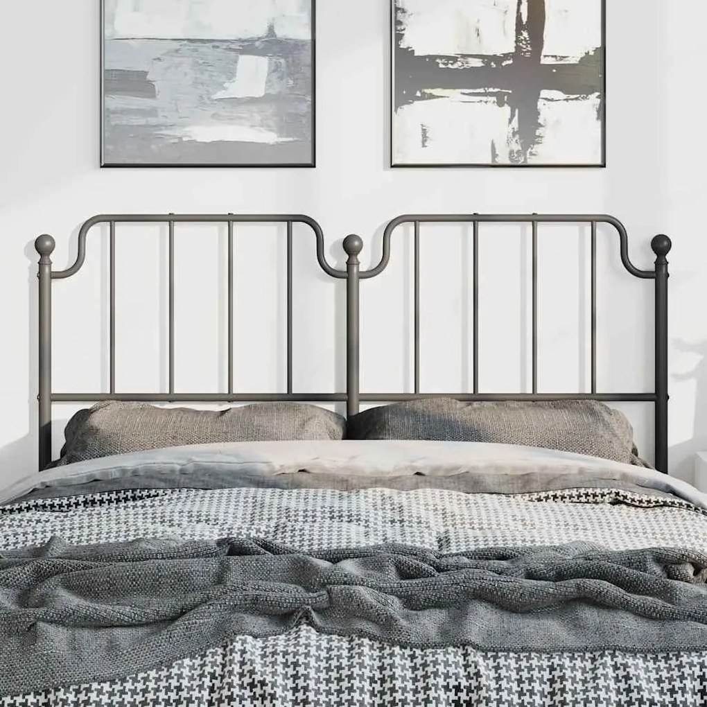 Cabeceira de cama 150 cm metal preto
