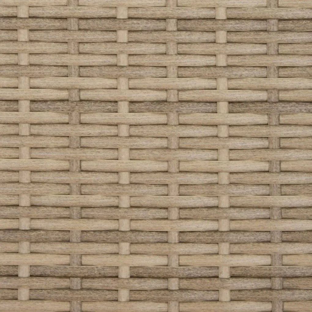 Espreguiçadeira dupla c/ toldo/almofadões vime PE mistura beges