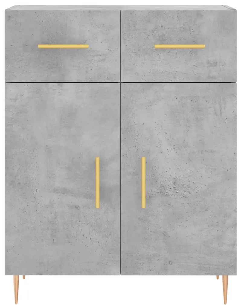 Armário alto 69,5x34x180 cm derivados de madeira cinza cimento