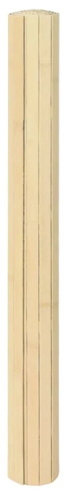 Tapete retangular 100x300 cm bambu cor natural clara