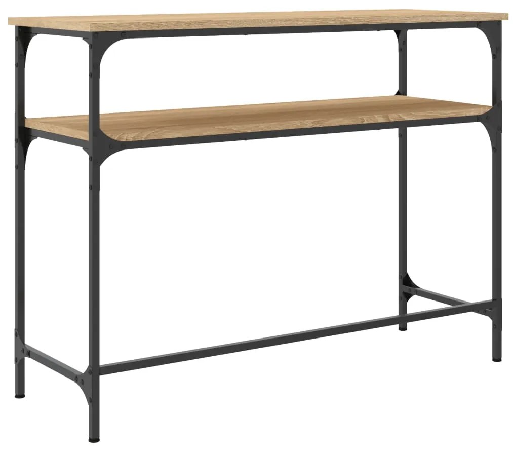 Mesa consola 100x35,5x75cm derivados de madeira carvalho sonoma