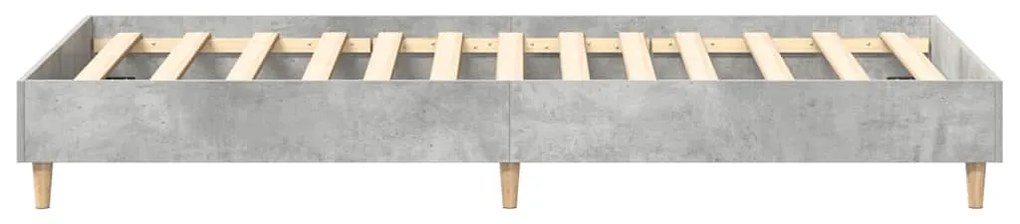 Estrutura de cama s/ colchão 90x190 cm cinza cimento