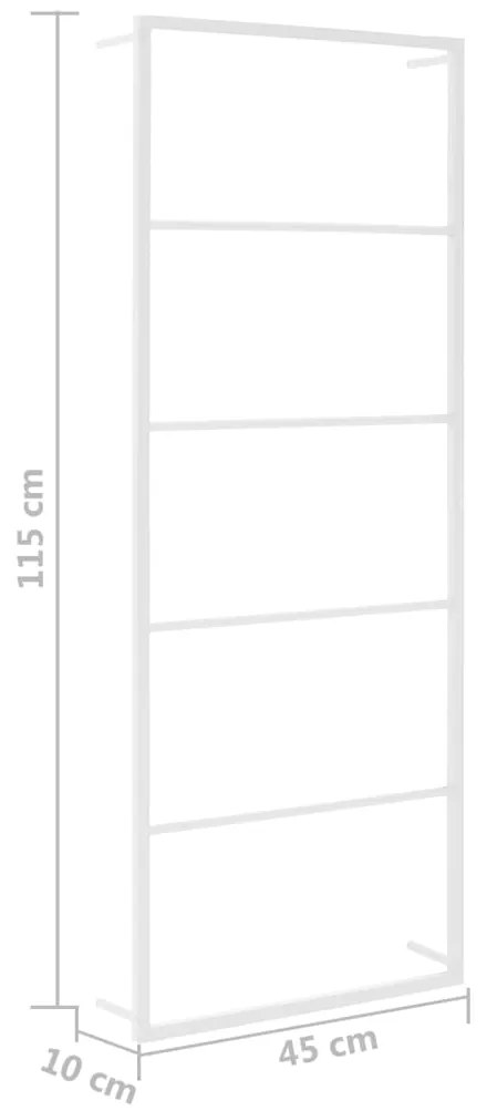 Toalheiro 45x10x115 cm aço branco
