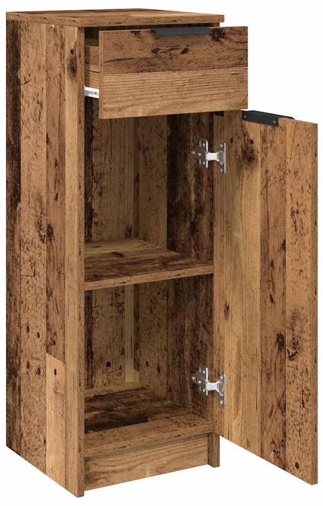 Gabinete de Banheiro vidaXL Madeira Velha 32x34x90 cm Madeira Compensa